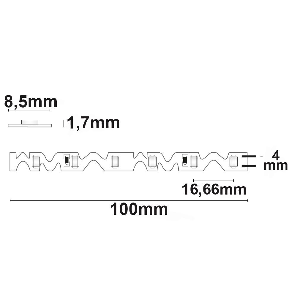 ISOLED LED CRI927 Flexband Curve, 24V 12W, IP20, 2700K, für Winkel und Ecken, 5m Rolle, 60 LED/m - 4
