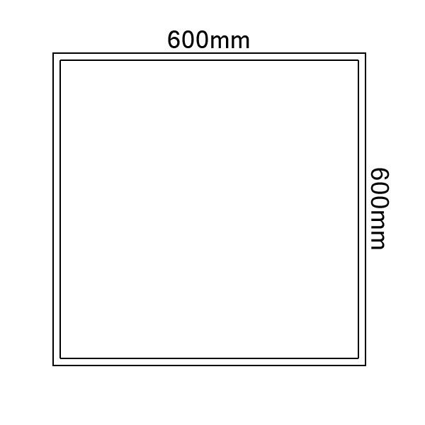 ISOLED Aufbaurahmen weiß RAL 9016 für LED Panel 600 - 3
