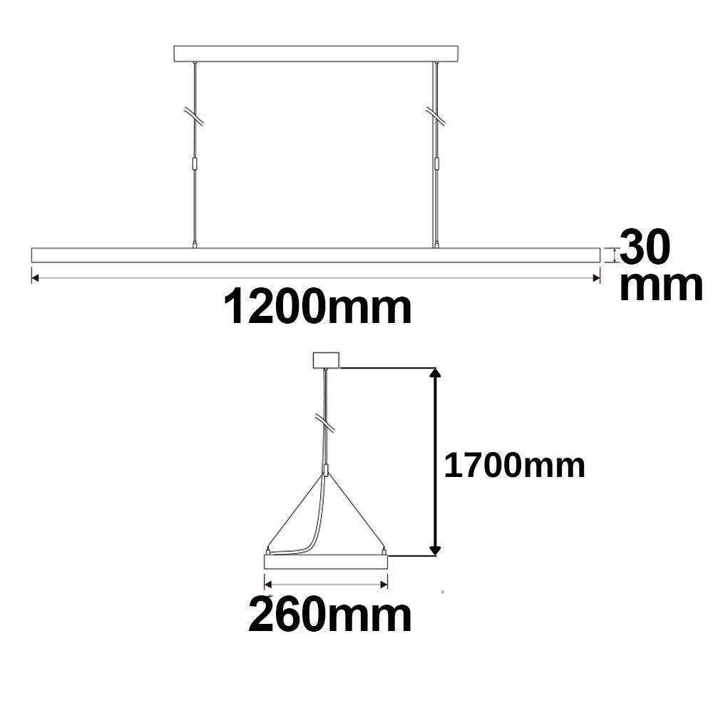 ISOLED LED Office Pro Pendelleuchte Up&Down, 20W+40W, silber, UGR