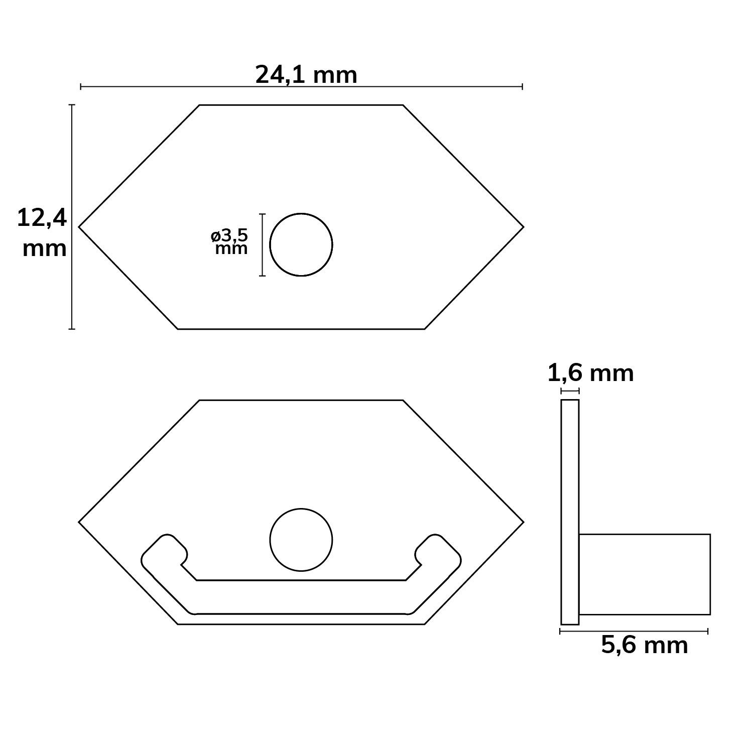ISOLED Endkappe E205 für LED Fliesenprofil Ausseneck, mit Kabeldurchführung, 1STK - 3