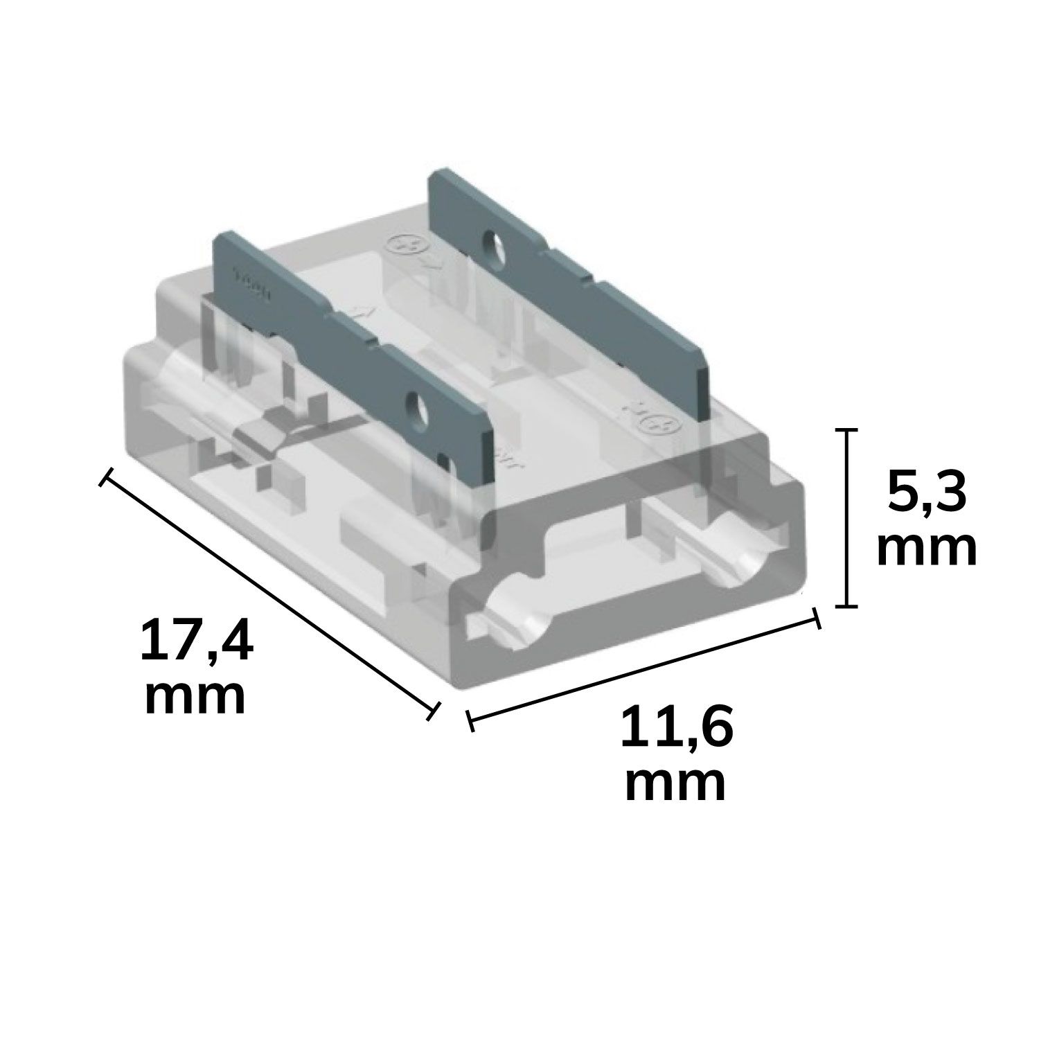 ISOLED Kontakt-Verbinder Multi (max. 5A) K3-210 für 2-pol. IP20 Flexstripes mit Breite 10mm - 3