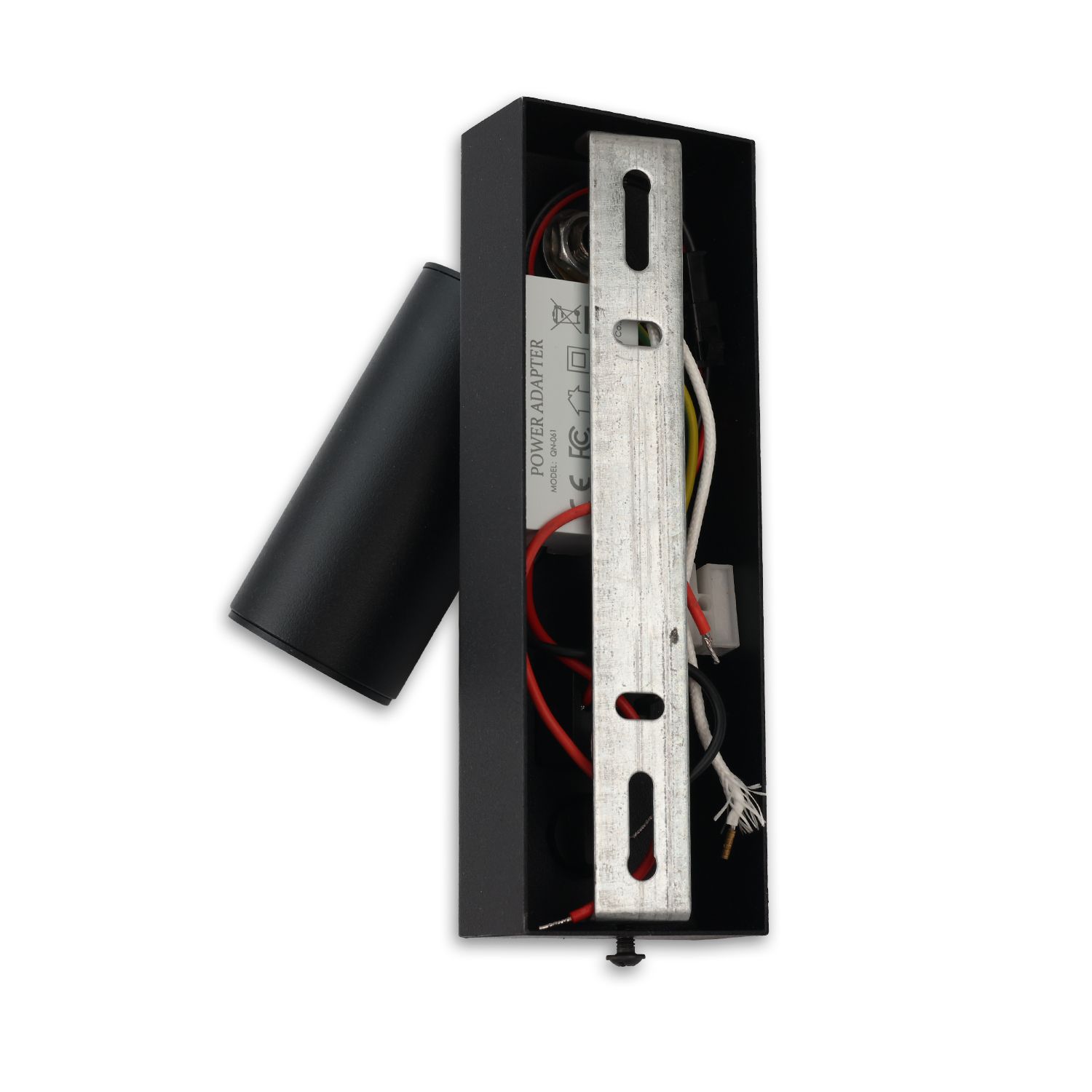 ISOLED LED Leseleuchte, 4,5W, schwarz, mit USB-A und USB-C Ladebuchse, 3000K - 5
