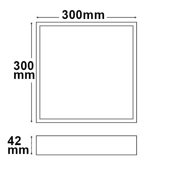 ISOLED LED Deckenleuchte PRO weiß, 30W, eckig, 300x300mm, ColorSwitch 2700|3000|4000K, dimmbar - 2