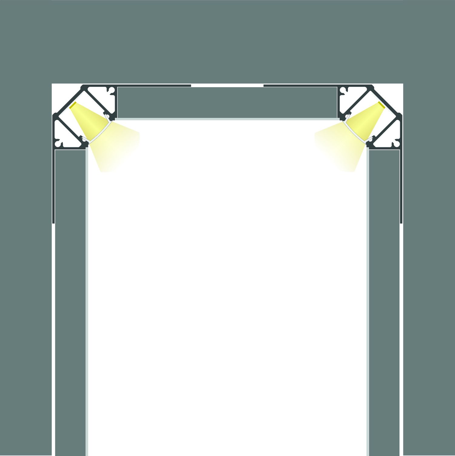ISOLED LED Trockenbauprofil Inneneck, 200cm - 4