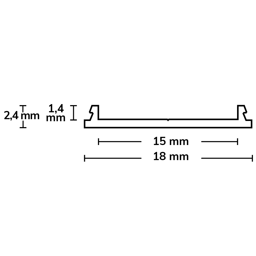 ISOLED LED Aufbauprofil SURF15 FLEX Aluminium eloxiert, 200cm - 3