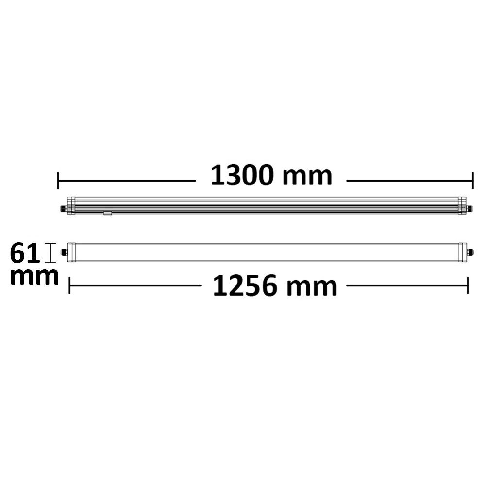 ISOLED LED Linearleuchte 130cm, 36W, IP65, neutralweiß - 3
