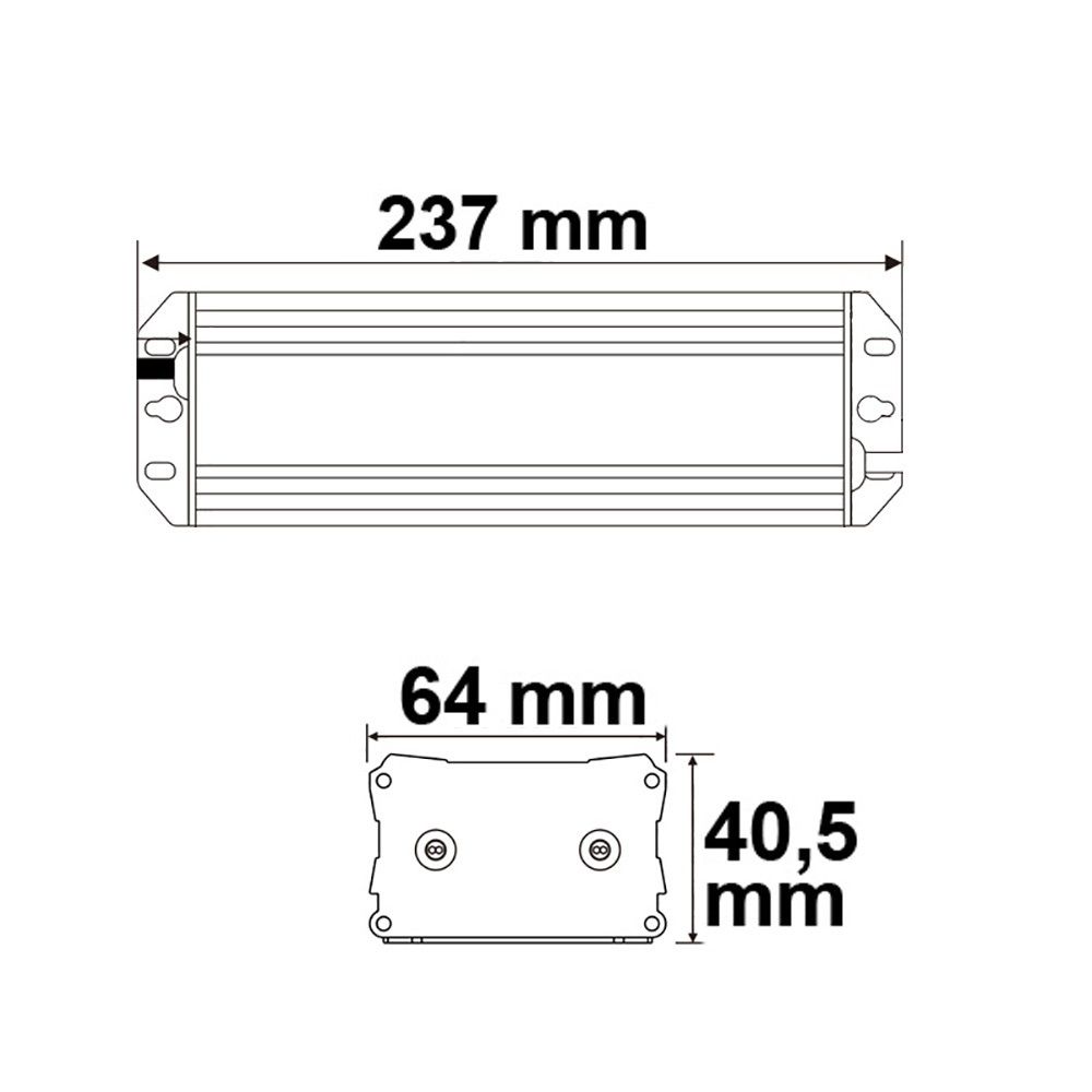 ISOLED LED Trafo 12V/DC, 20-100W, IP65, dimmbar (Spannungssenke) - 2