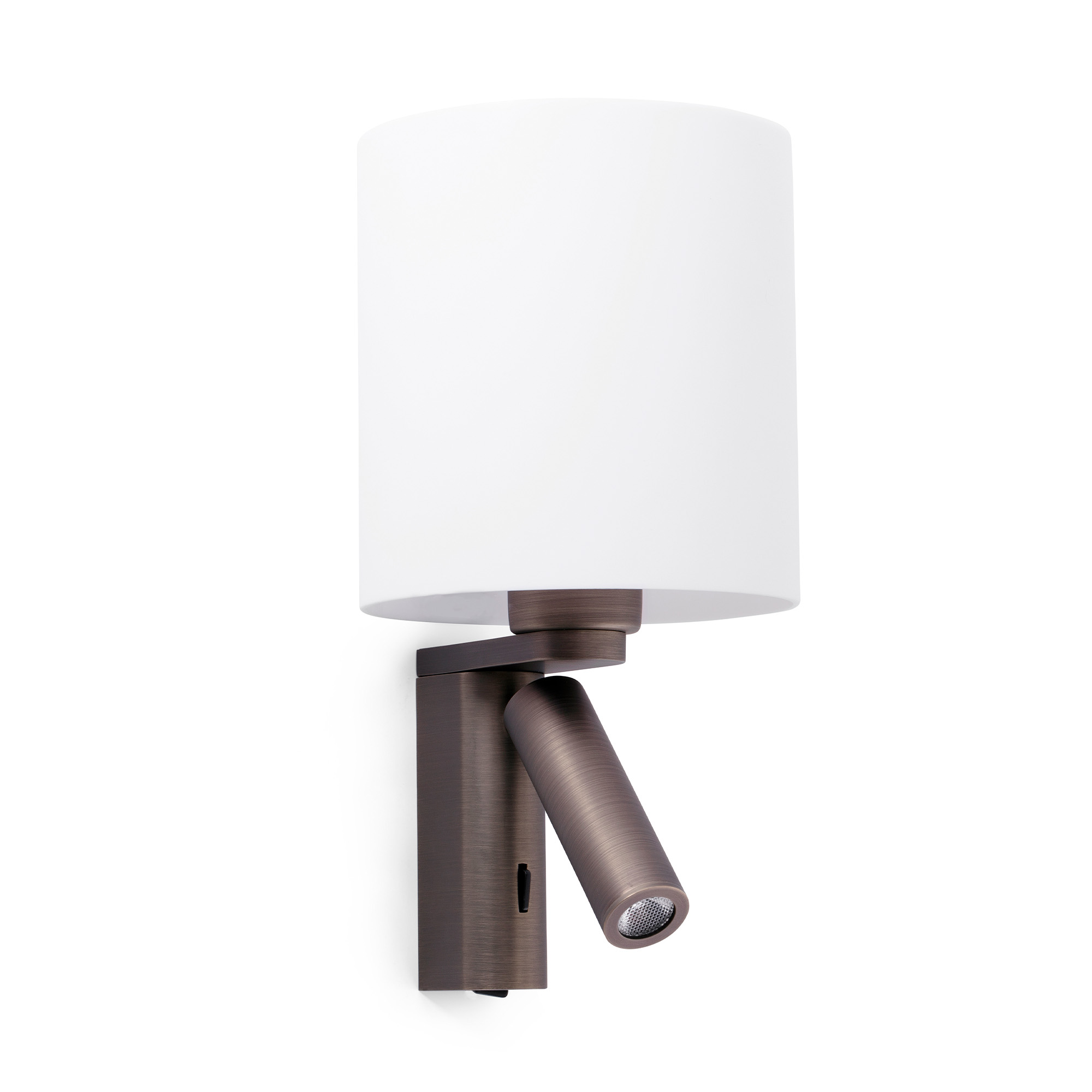 Faro ROB SHADE Bronze Wandleuchte mit Leser Faro ROB SHADE Bronze Wandleuchte mit Leser - Produktbild 1
