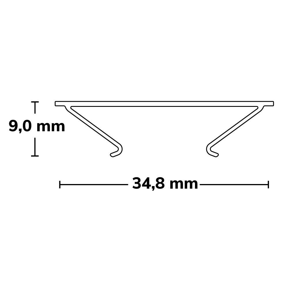 ISOLED Abdeckung COVER45 opal/satiniert 200cm für Profil CORNER12 BORDERLESS - 2