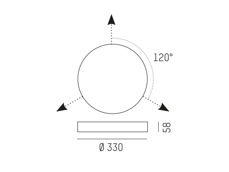 Molto Luce BALDACHIN MULTI 3x HORIZONTAL (weiß) - Produktbild 2