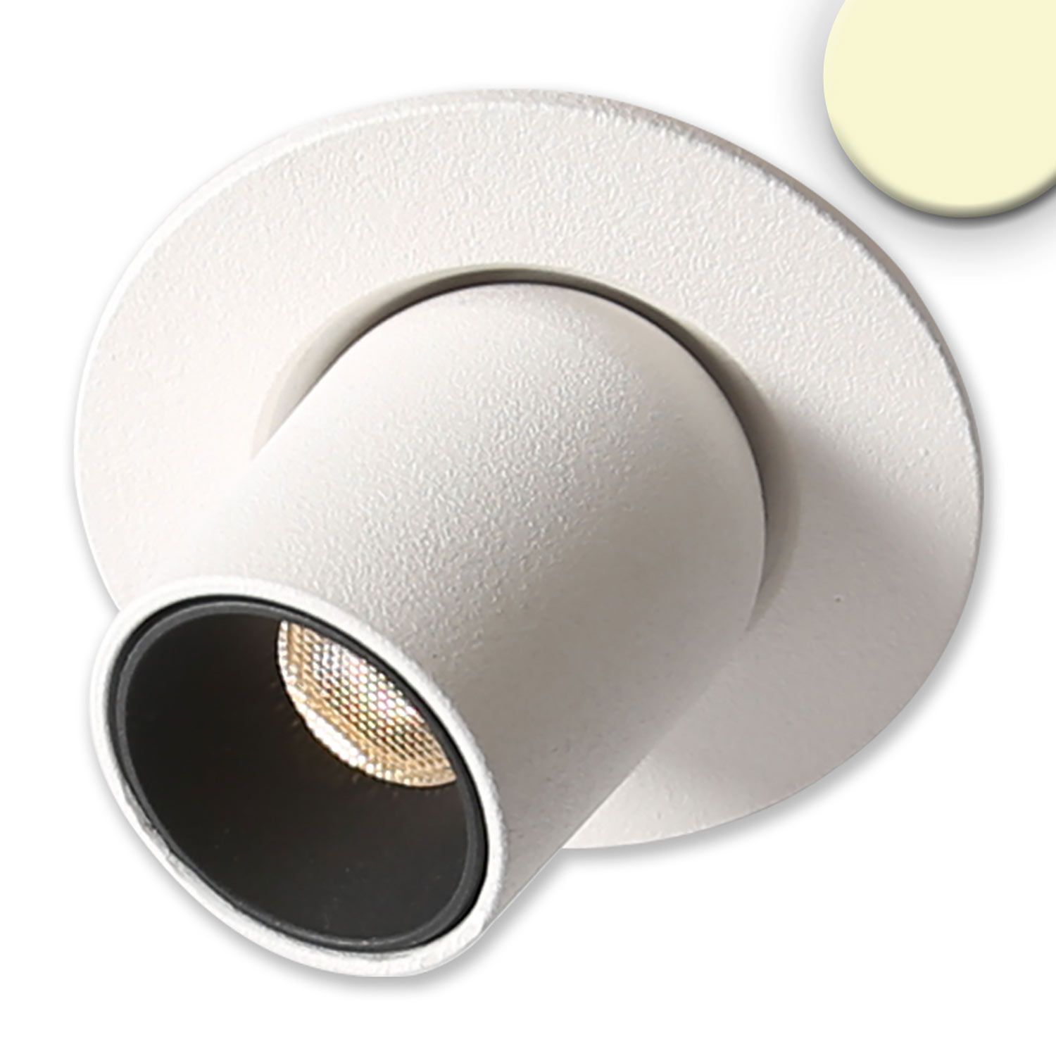 ISOLED LED Einbauleuchte Pipe MiniAMP weiß, 3W, 24V DC, warmweiß, dimmbar - 1