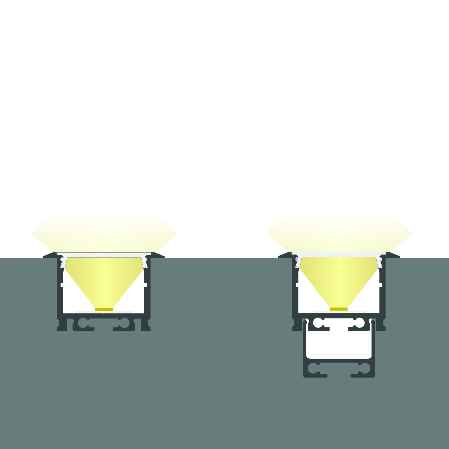 ISOLED LED Einbauprofil IL-ALU20 eloxiert, 200cm - 5