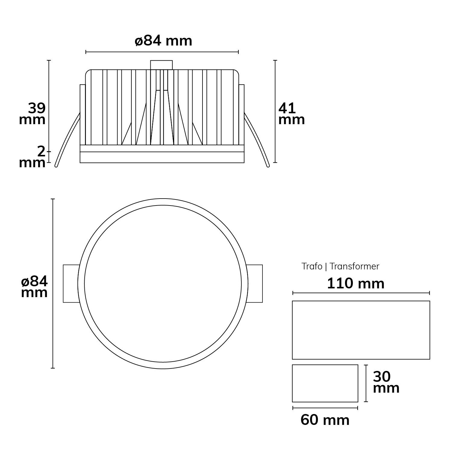 ISOLED LED Einbaustrahler Sys-90, 12W, weißdynamisch 2300-6000K, DALI DT8 dimmbar (exkl. Cover) - 4