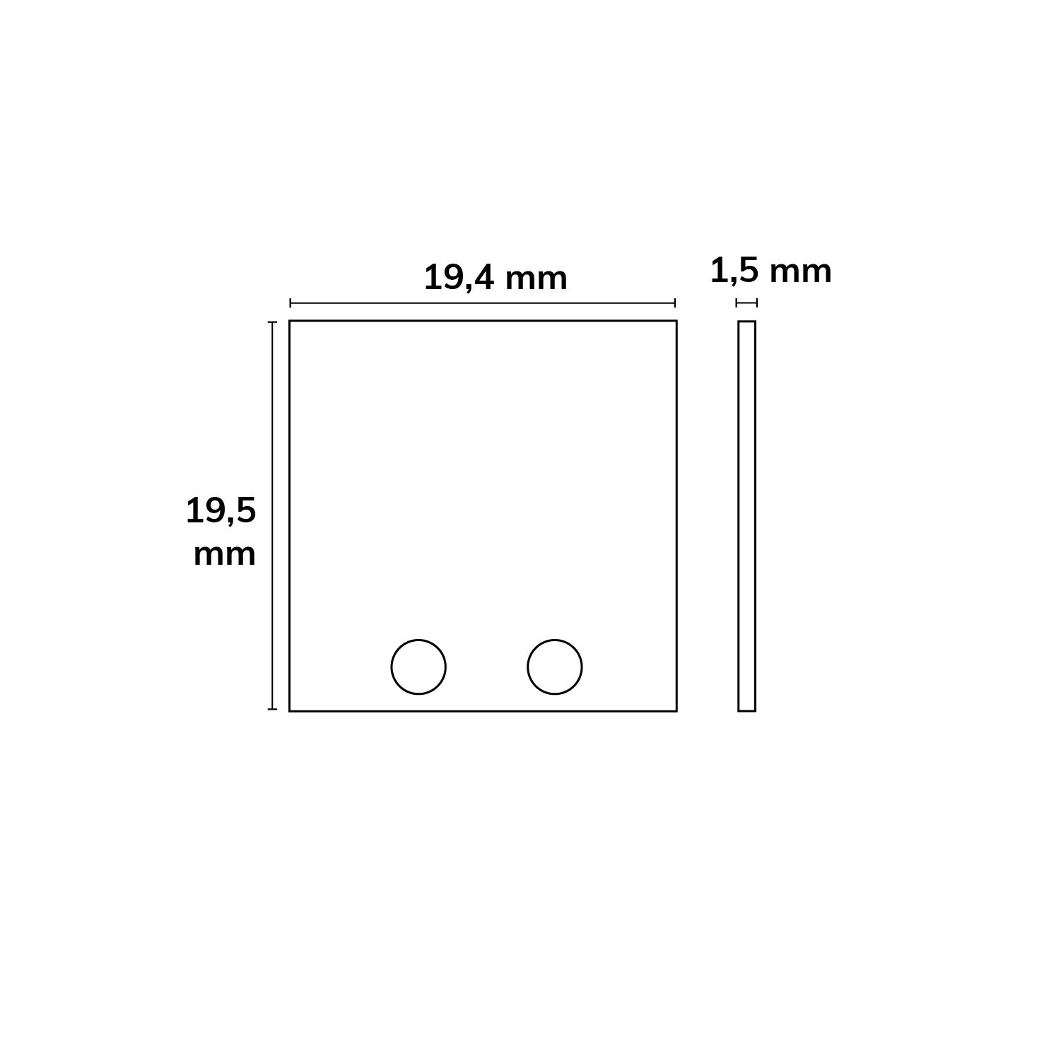 ISOLED Endkappe EC 58B schwarz für Profil SURF16, 2 STK, inkl. Schrauben - 2