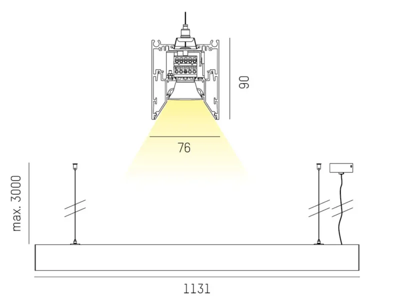 Molto Luce LOG OUT 2.1 BINA LENS PD (schwarz) - 2