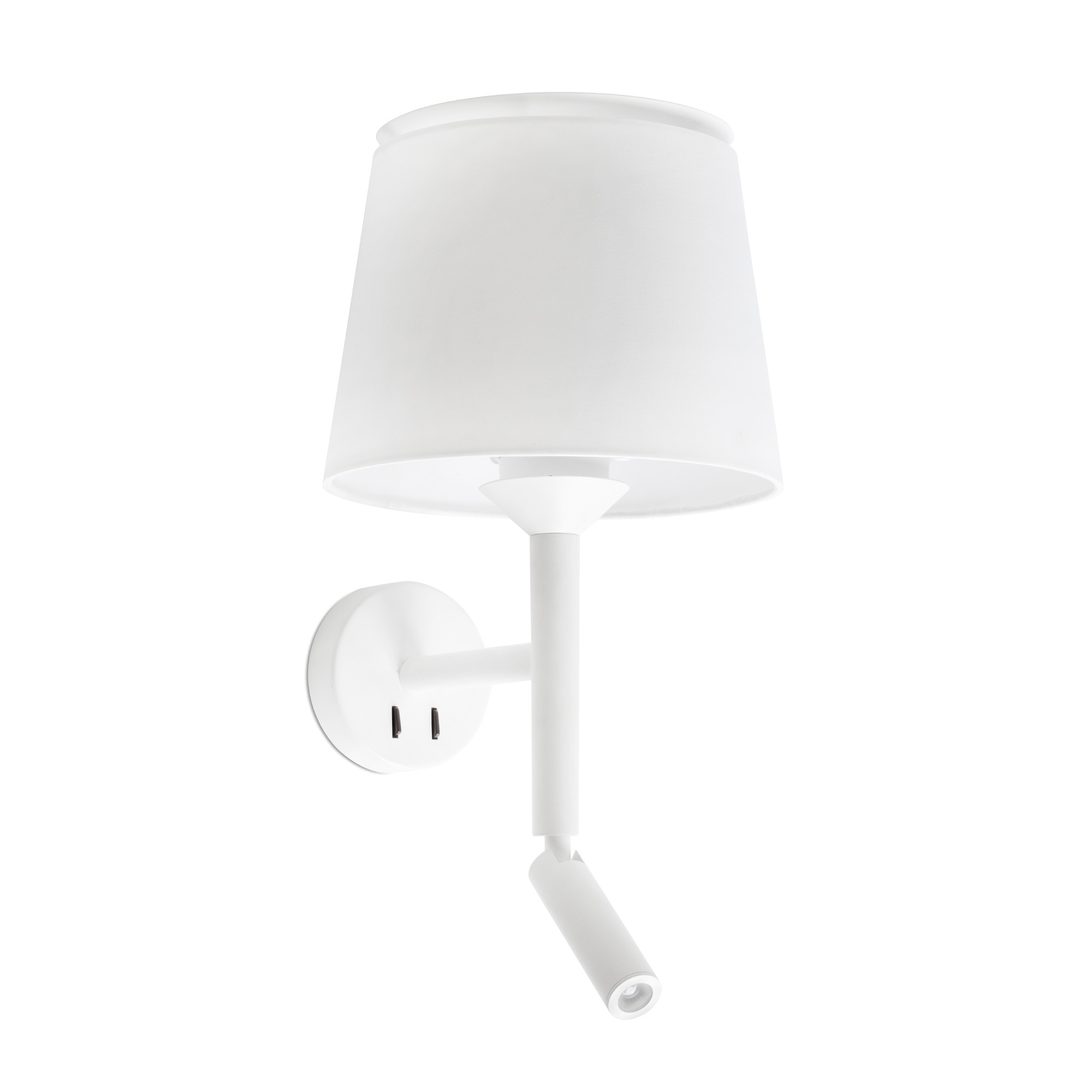 Faro SAVOY Wandleuchte mit weiß/weißem Leser - Produktbild 1