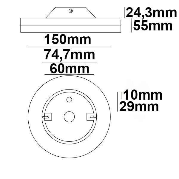 ISOLED LED Wandleuchte rund, 12W, IP54, sandschwarz, warmweiß - 2