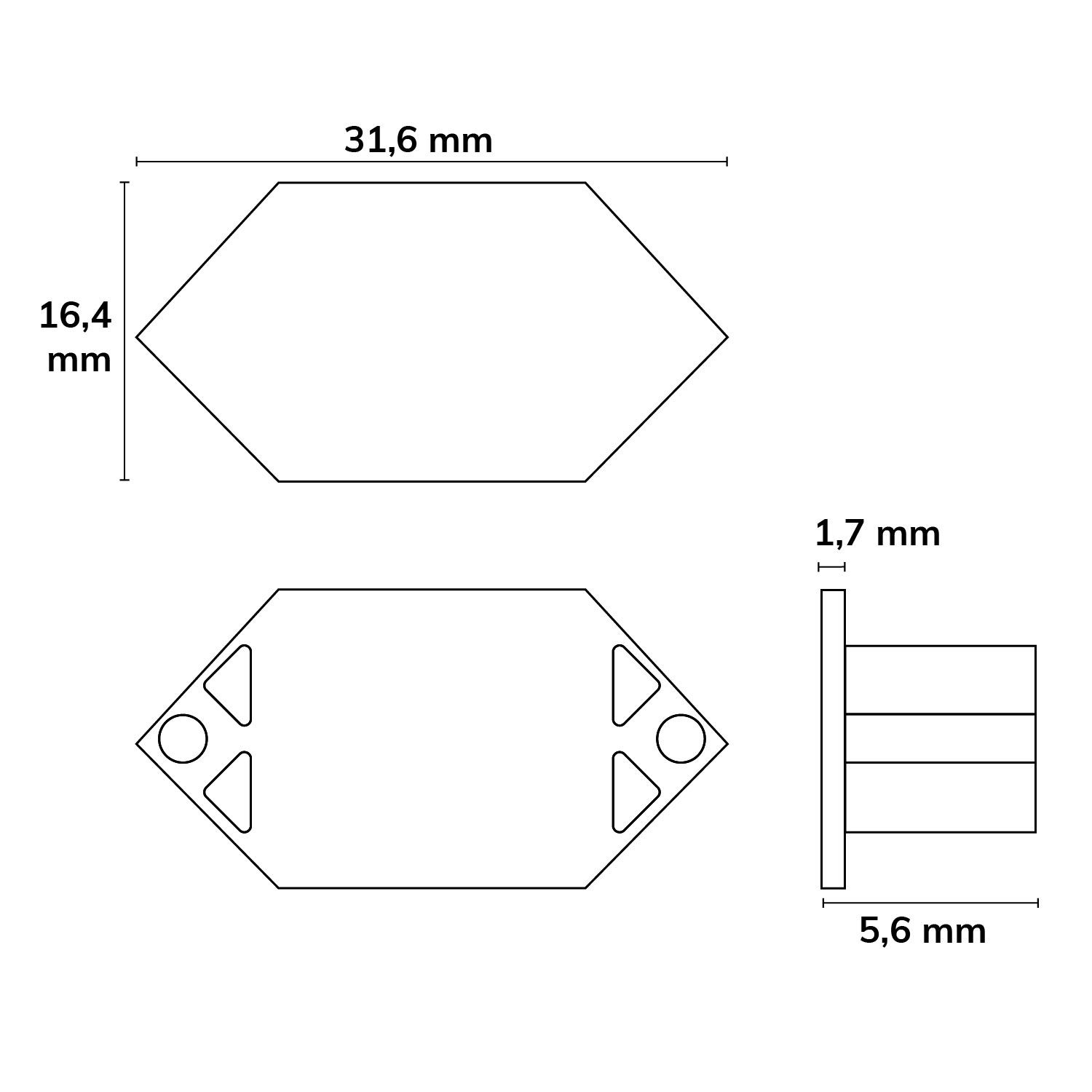 ISOLED Endkappe E206 für LED Fliesenprofil Inneneck, 1STK - 3