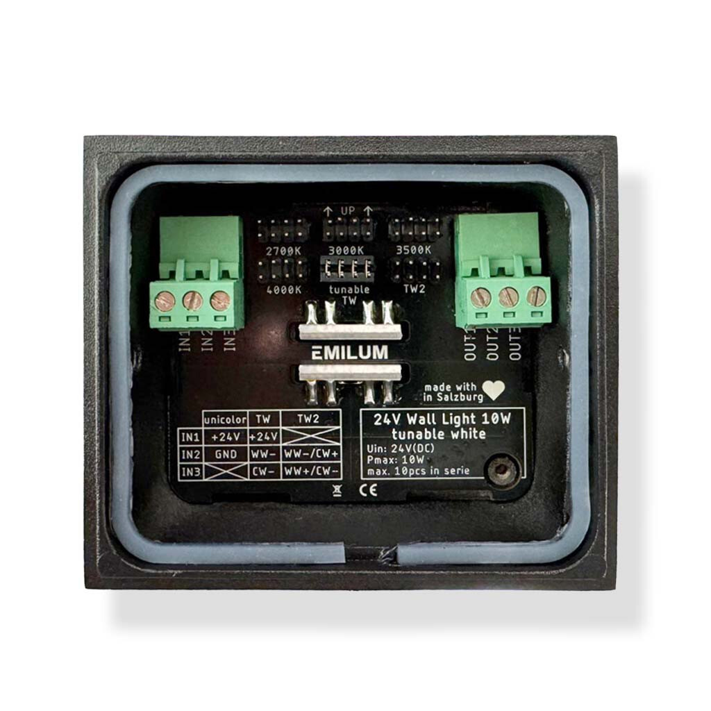 Emilum LED-Wandleuchte 24V, 10W, Tunable White, CRI90, IP54 - 9