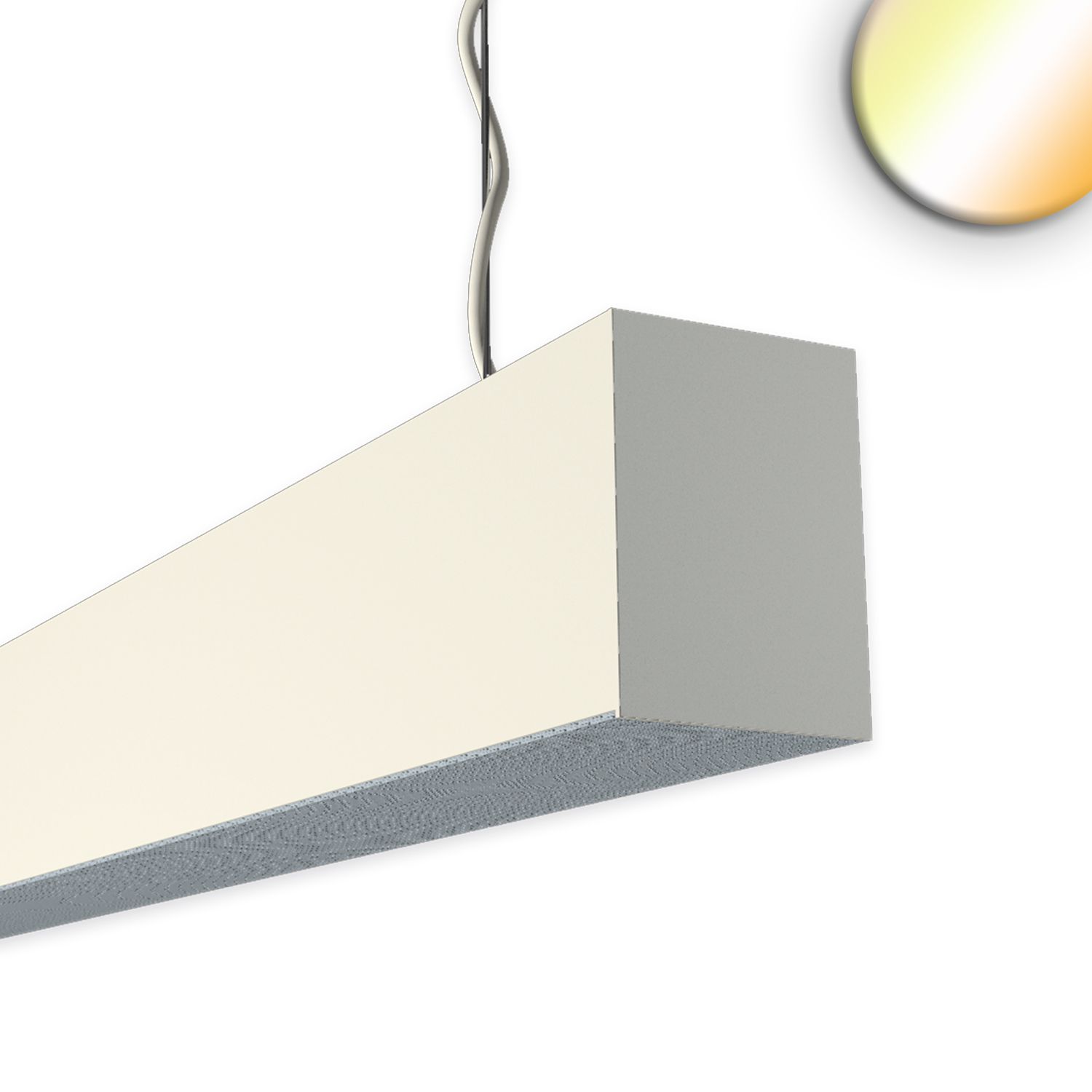 ISOLED PROLAMP 40IDhs Pendel 75W weiß, 1500mm, opal+, Zigbee + Sys-Pro dimmbar, CCT+2700K - 1