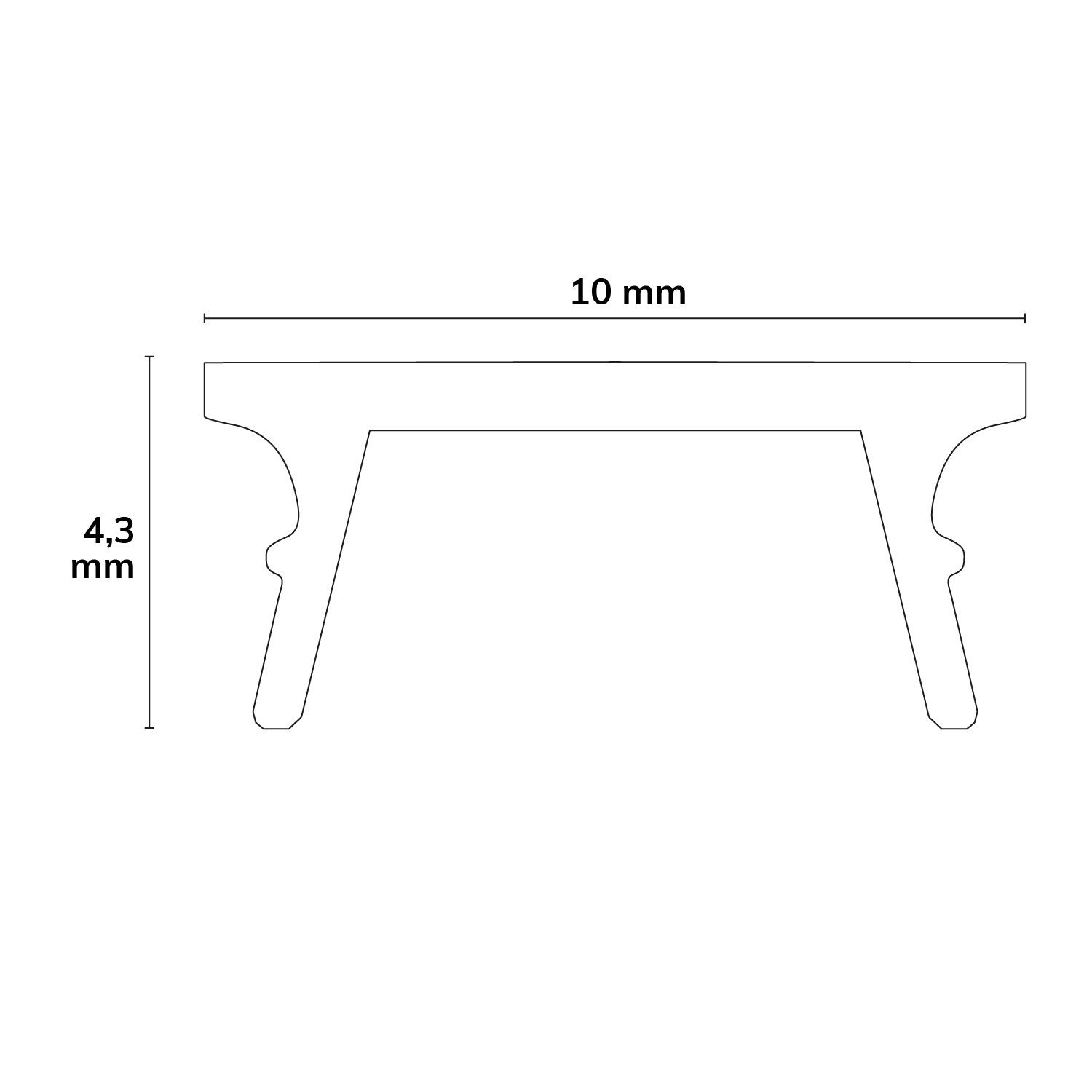 ISOLED Abdeckung COVER34 schwarz/matt 600cm für Profil SURF8 - 2