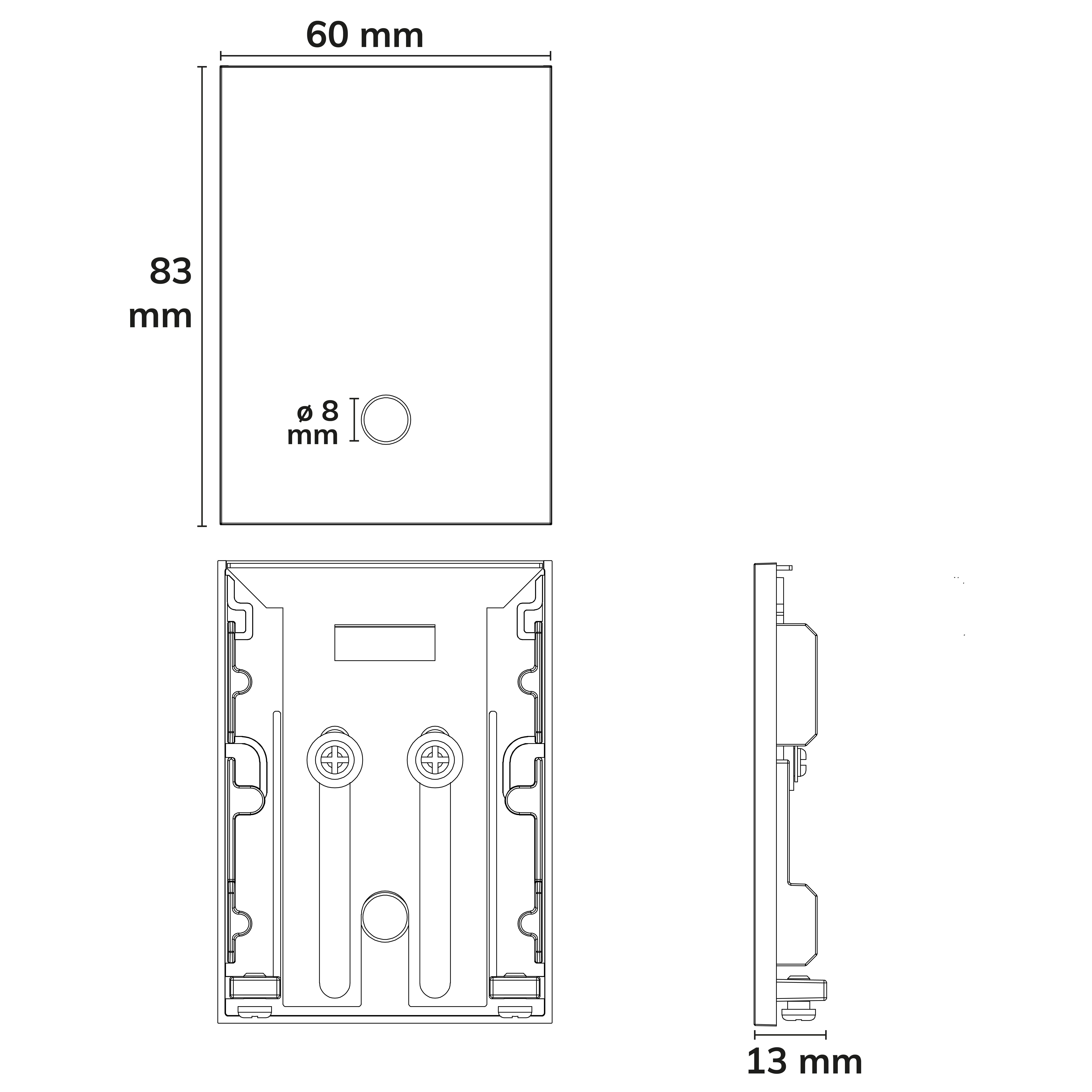 ISOLED LinkLine50 Endkappe mit Kabeldurchführung, schwarz, 1 Stück - 3