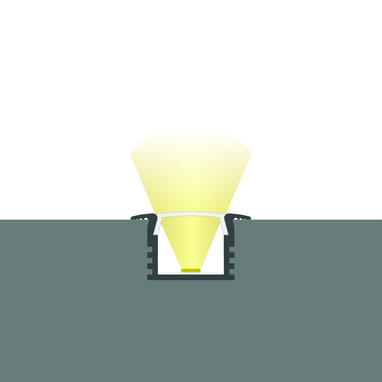 ISOLED LED Einbauprofil MAXI-EB V2, eloxiert L: 200cm - 5