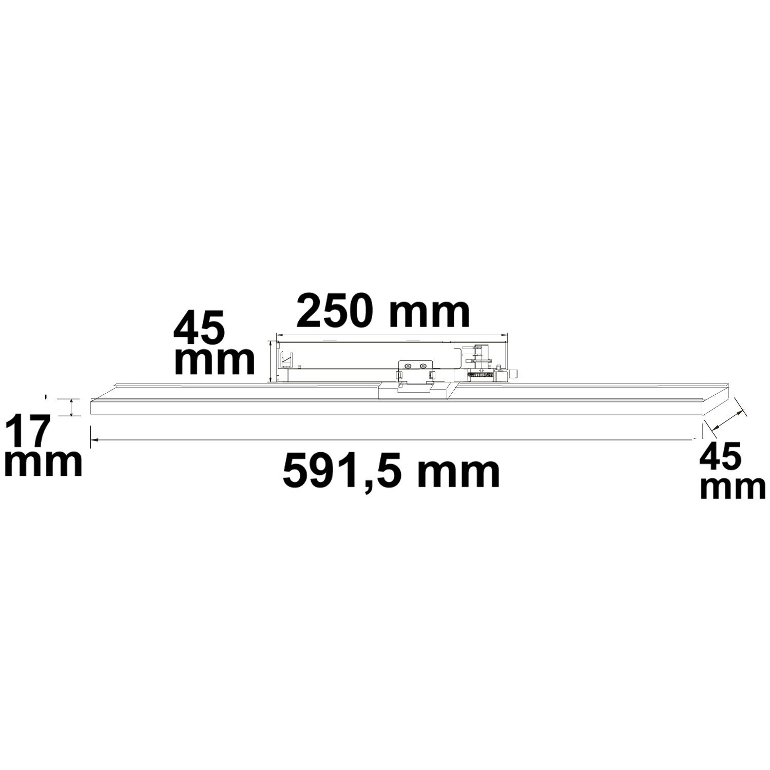 ISOLED 3-PH Linearleuchte prismatisch, 60cm, 32W, schwarz, 3000|3500|4000K, CRI90, dimmbar - 3