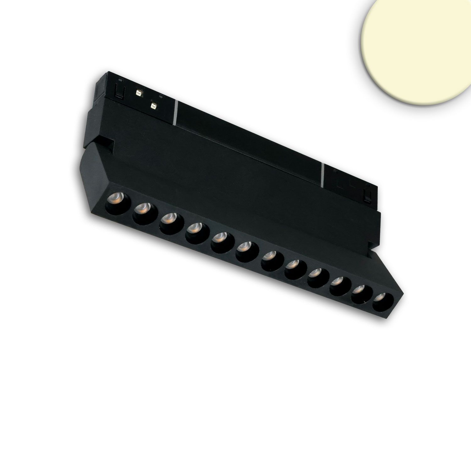 ISOLED Track48 Raster-Schienenstrahler 22cm schwarz, 12W, 36°, UGR