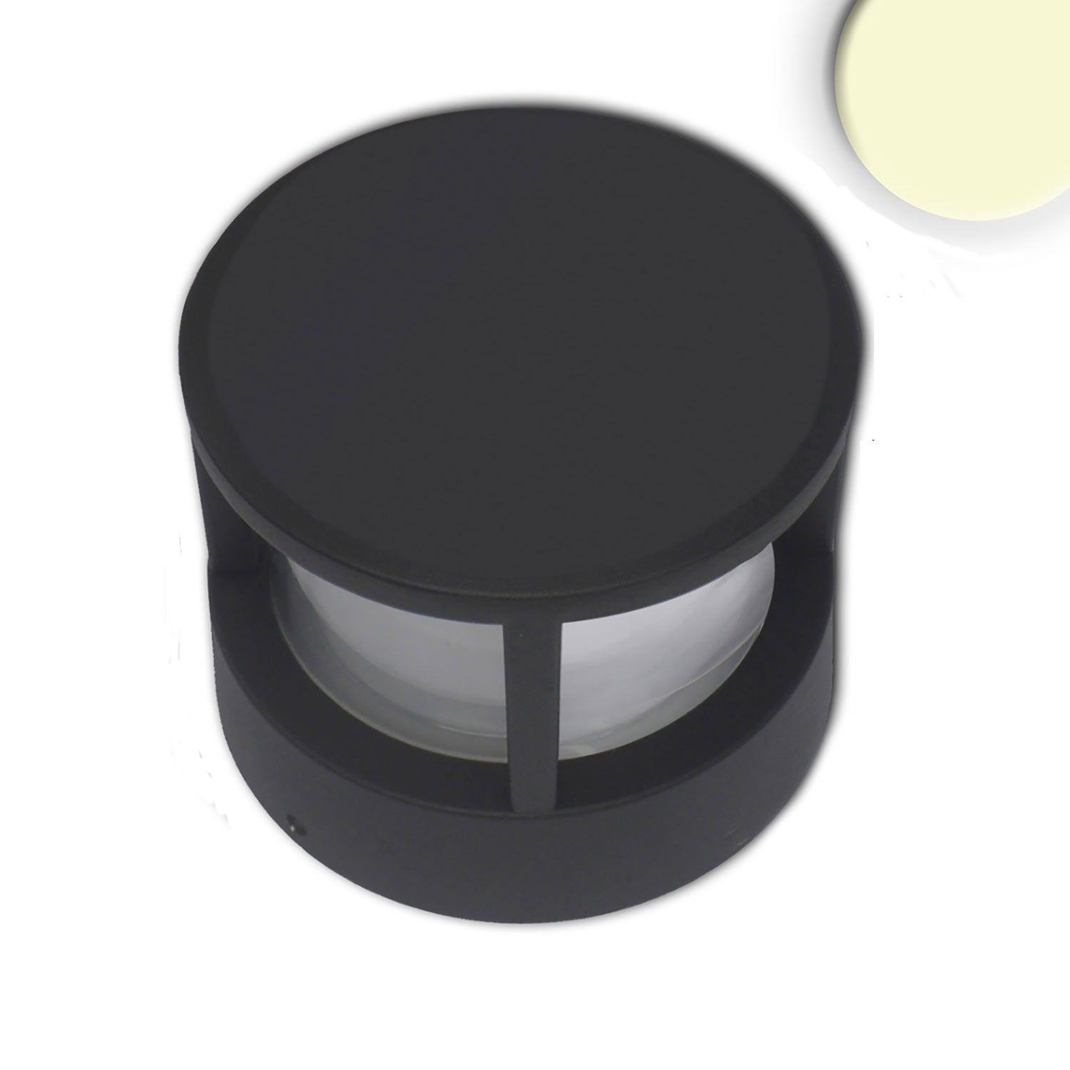 ISOLED LED Leuchte Poller-5, 6W, sandschwarz, warmweiß - 1