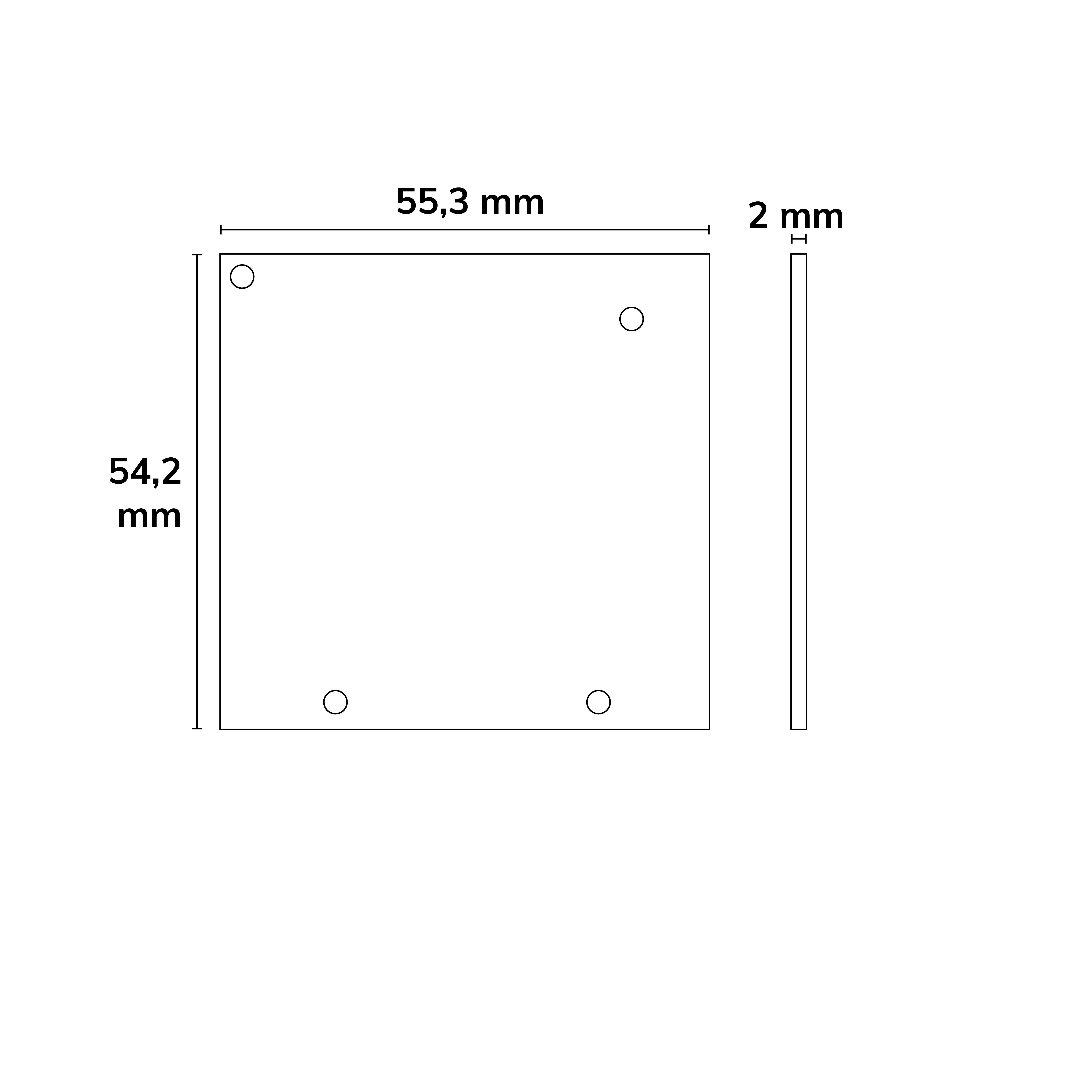 ISOLED Endkappe Alu EC131 für Curtain10 ONE HIGH mit VISOR, 1 Paar (links & rechts), schwarz - 2