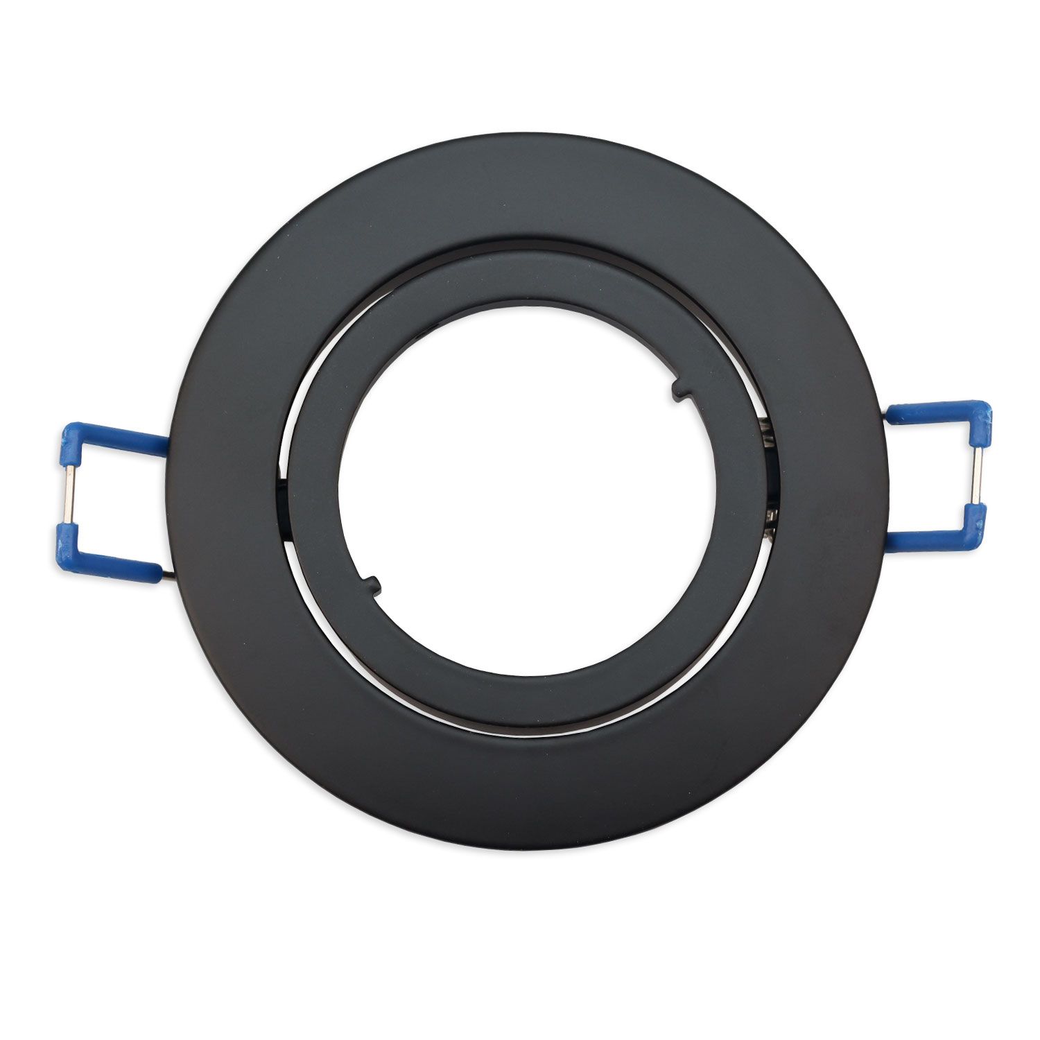ISOLED Einbaurahmen rund, Loch 68mm, Alu schwarz, für GU10/MR16 Spots - 3