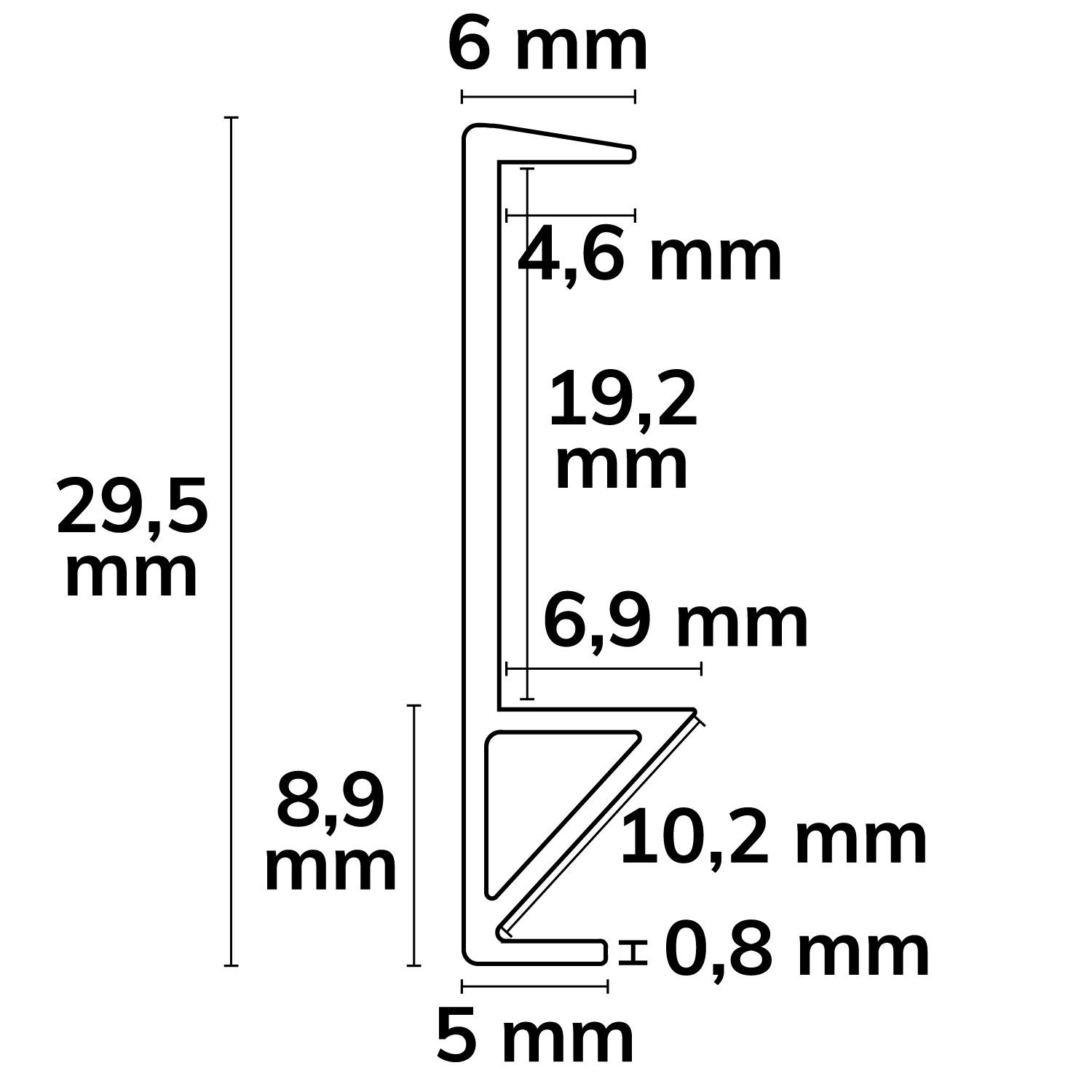 ISOLED LED Regalkantenprofil FURNIT10 SHELF, 19mm, Aluminium, weiß, RAL9010 - 3