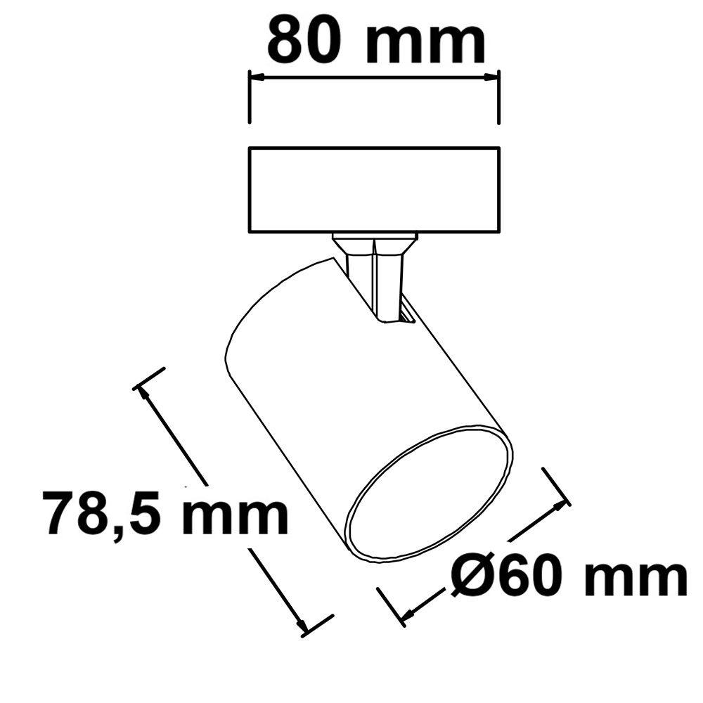ISOLED Wand-/Deckenleuchte GU10 Single, IP20, weiß, exkl. Leuchtmittel - 3