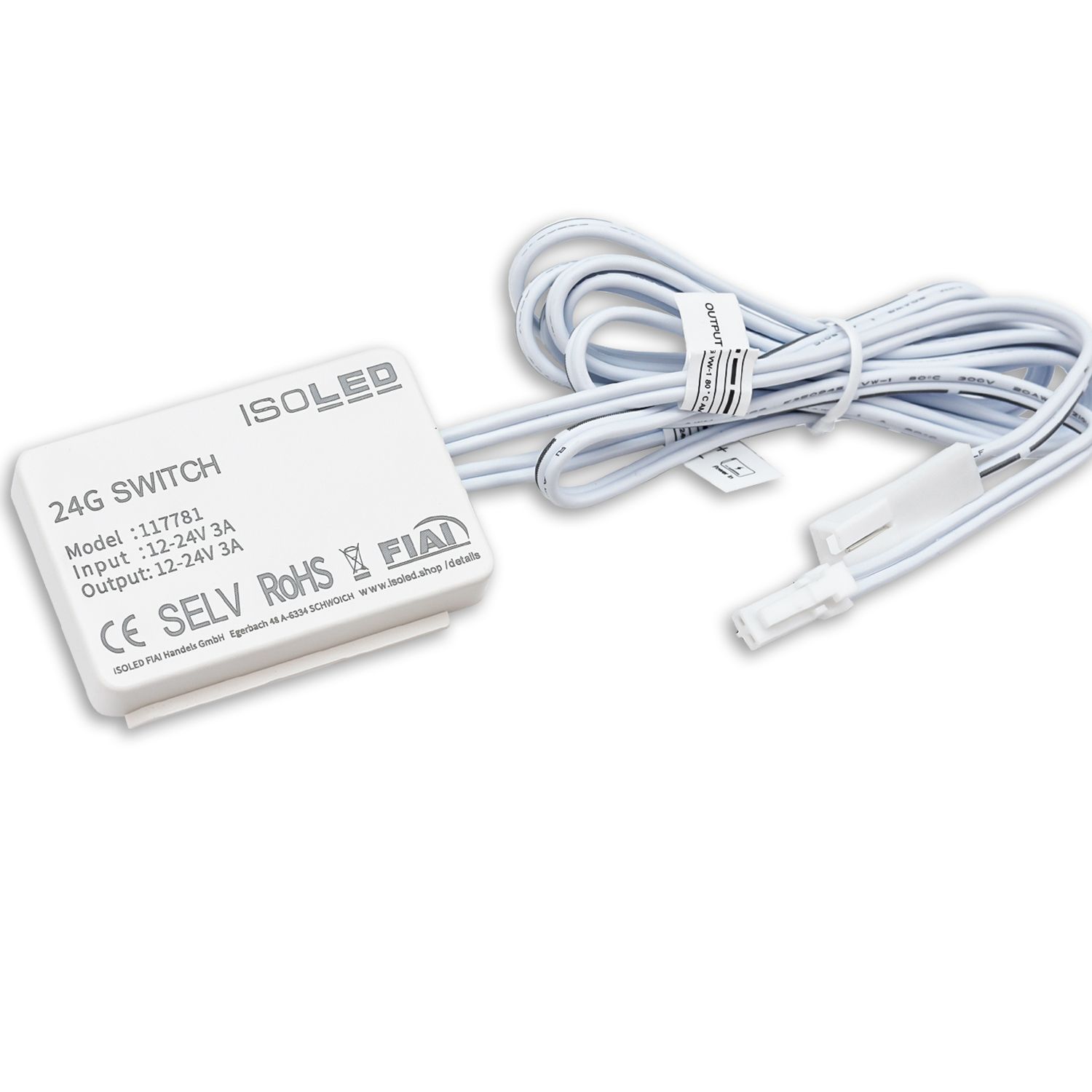ISOLED MiniAMP HF-Bewegungsmelder mit Dimmfunktion, 12-24V DC, 3A ISOLED MiniAMP HF-Bewegungsmelder mit Dimmfunktion, 12-24V DC, 3A - 1