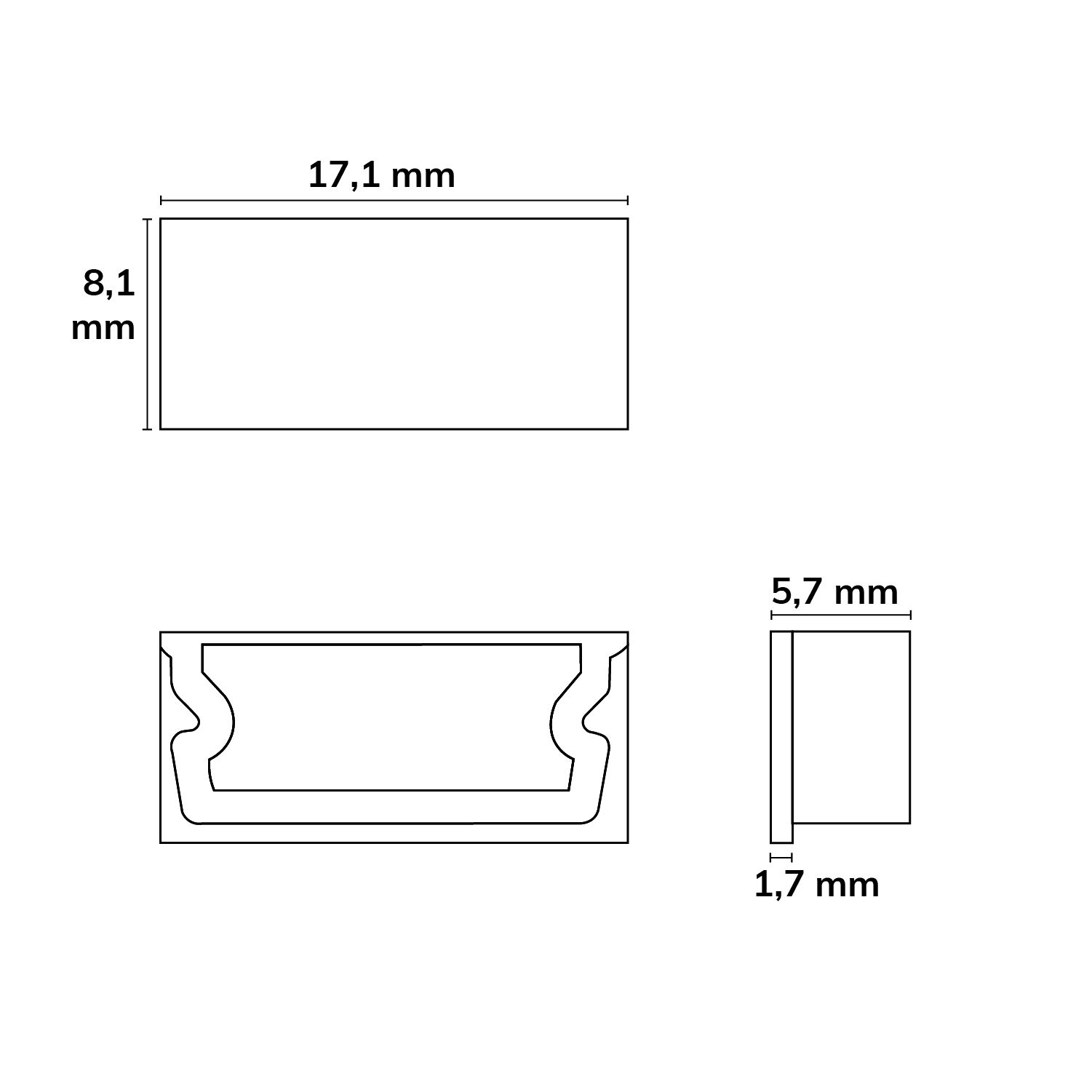 ISOLED Endkappe EC75B schwarz für Profil PURE14 S, 1 STK - 3