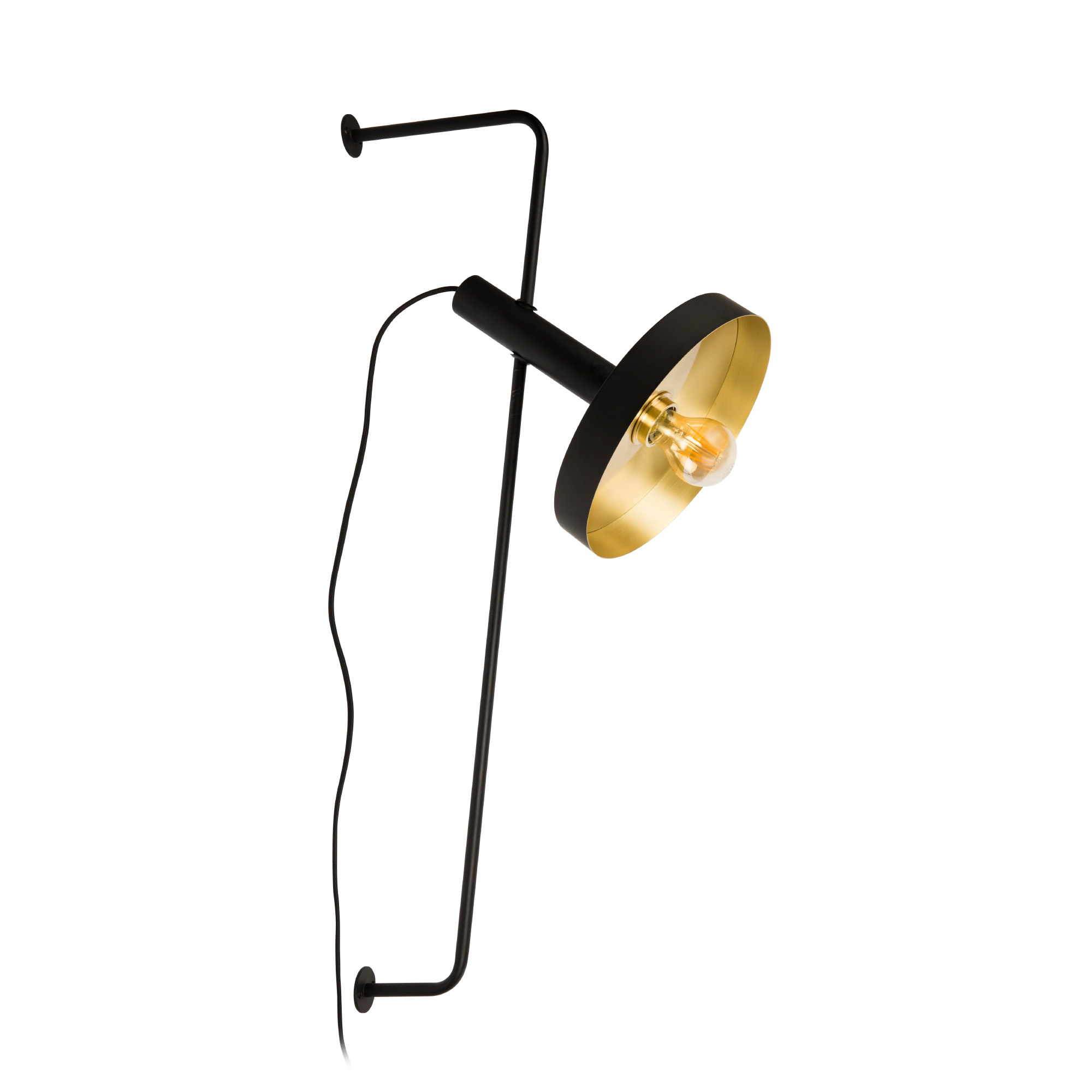 Faro WHIZZ Wandleuchte schwarz/gold - Produktbild 1