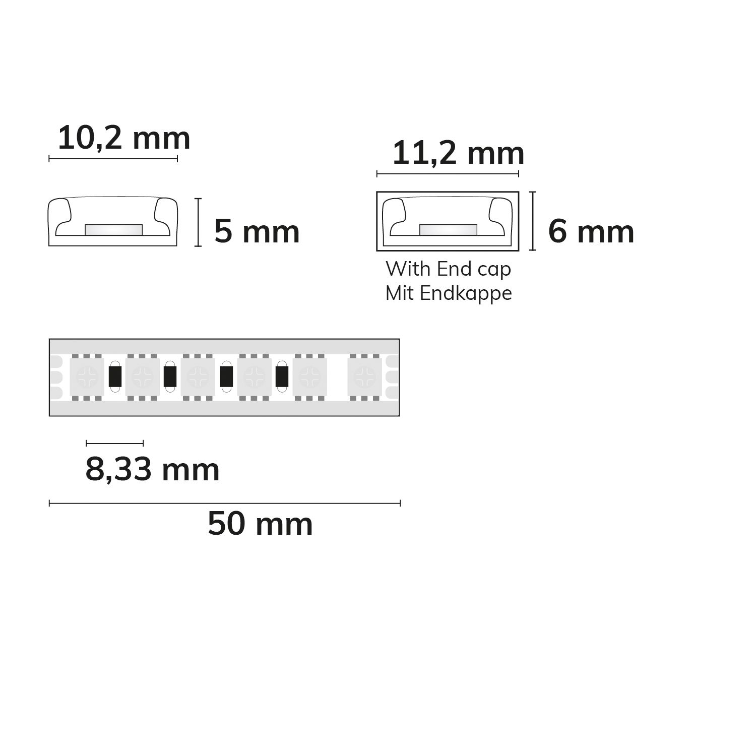 ISOLED LED AQUA RGB PU Linear Flexband, 24V DC, 14,4W, IP68, 5m Rolle, 120 LED/m - 2