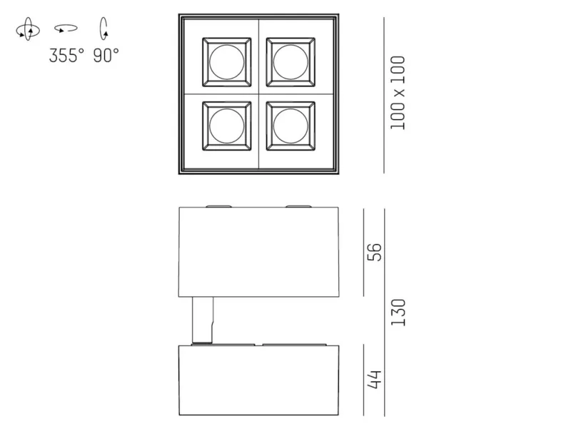 Molto Luce GRID TURN SD (schwarz weiß) - Produktbild 2