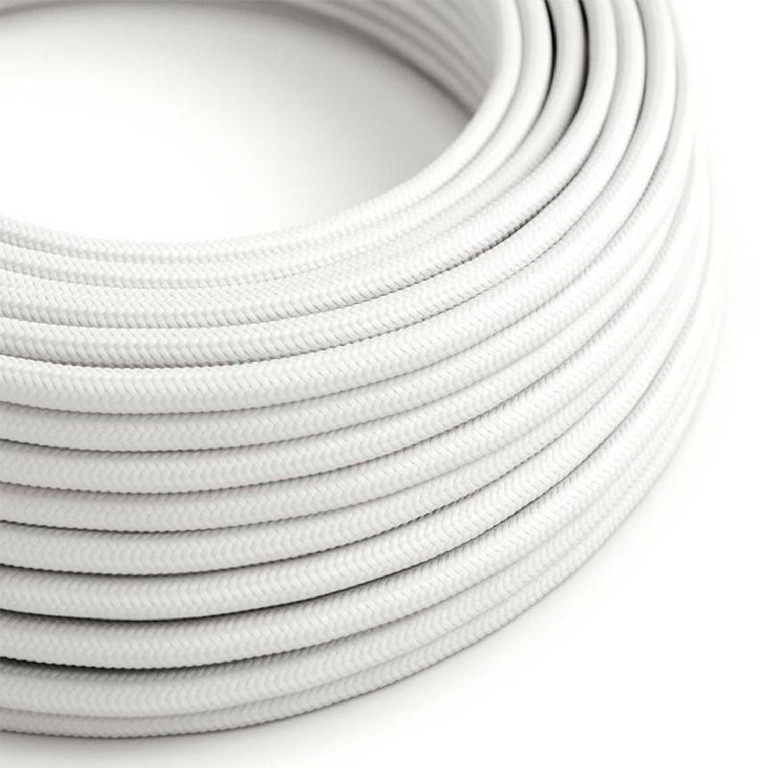 ISOLED Kabel Stoff-ummantelt, weiß, 2x0,75mm² AWG18, Meterware - 1