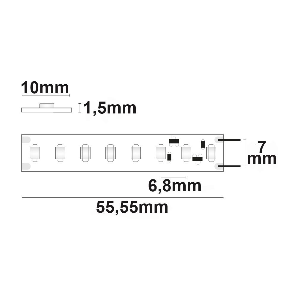 ISOLED LED CRI840 High-Lumen CC Flexband, 24V DC, 21W, IP20, 4000K, 160 lm/W, 5m Rolle, 140 LED/m - 4