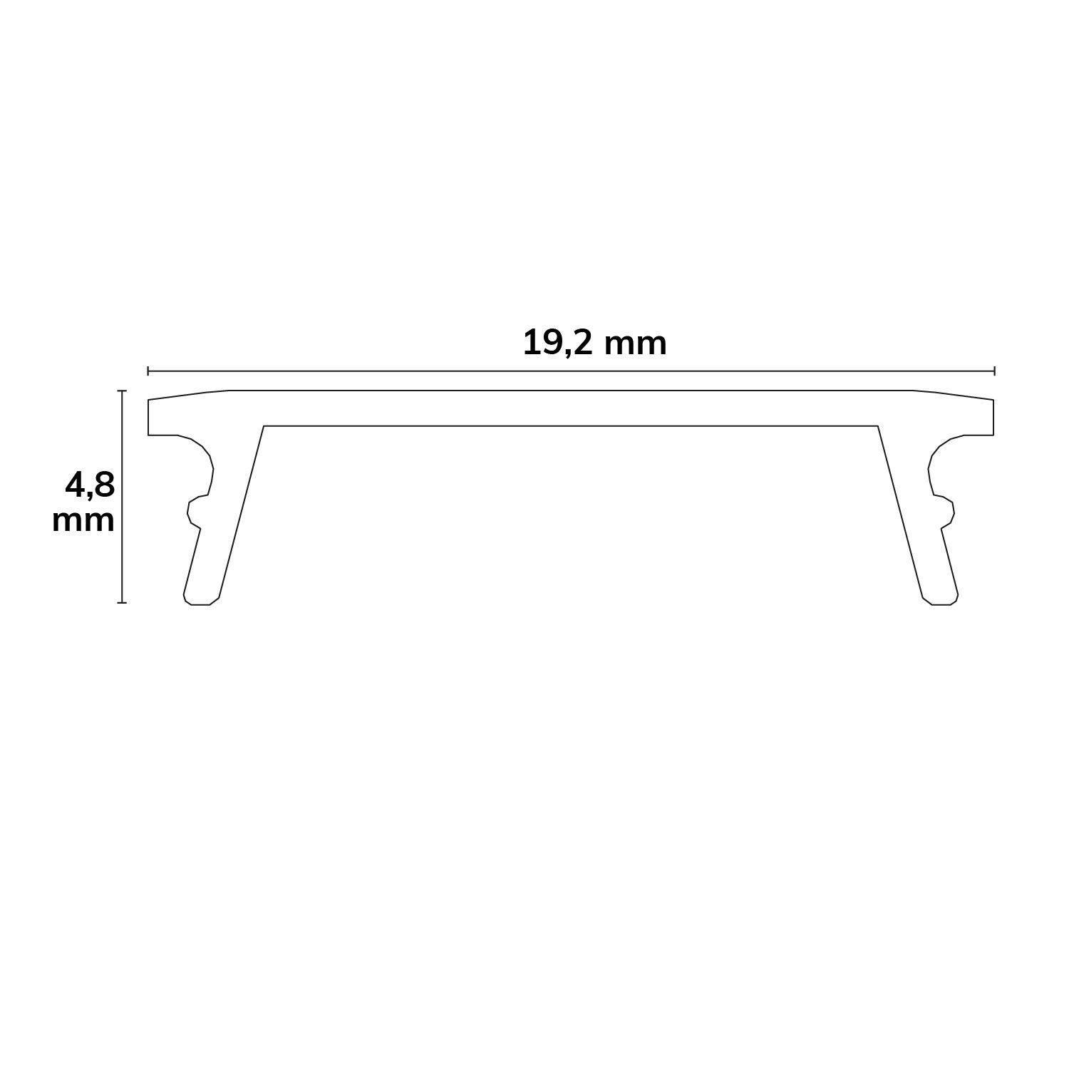 ISOLED Abdeckung COVER42 schwarz/matt 200cm für Profil SURF16 - 2