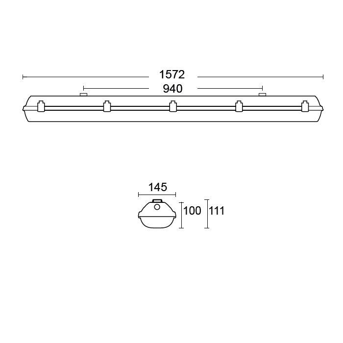 ISOLED LED Wannenleuchte ATEX II 150cm, 48,3W, IP66, neutralweiß - 4