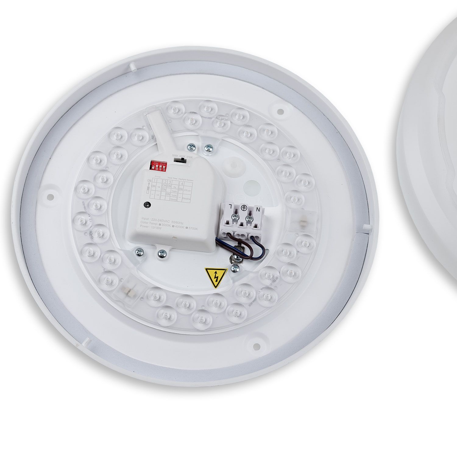 ISOLED LED Deckenleuchte 22|32W mit HF-Sensor, weiß rund, DN410, IP64, 120lm/W, ColorSwitch 3000|4000|6000K - 2
