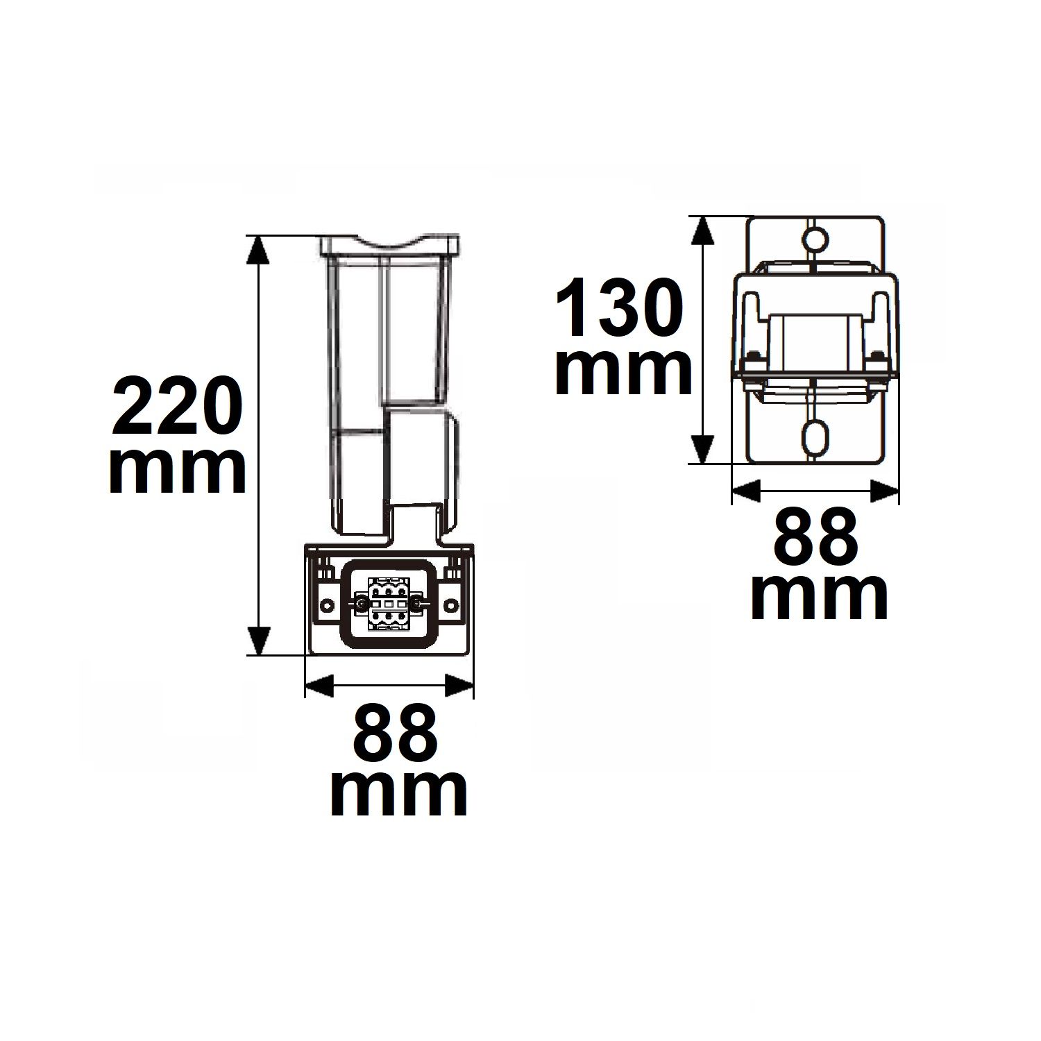 ISOLED Wandadapter mit variablem Winkel für Street Light Modul EM145 - 3
