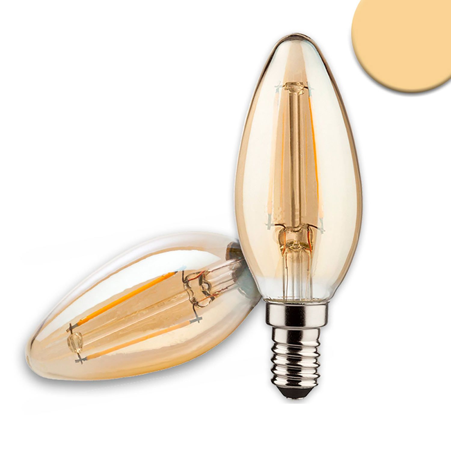 ISOLED E14 Vintage Line LED Kerze 4W ultrawarmweiß, dimmbar ISOLED E14 Vintage Line LED Kerze 4W ultrawarmweiß, dimmbar - 1