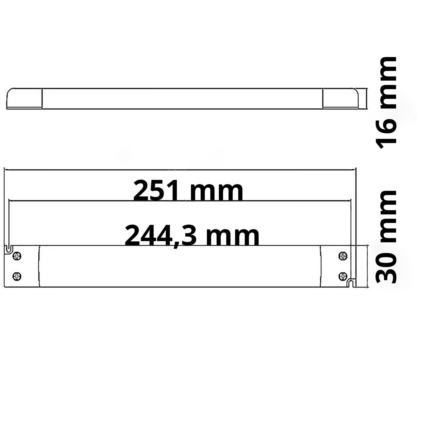 ISOLED LED Trafo 24V/DC, 0-30W, SELV, ultraflach, ultraschmal - 2
