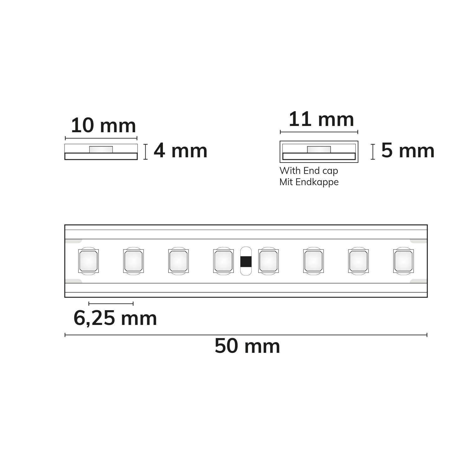 ISOLED LED AQUA940 Linear Flexband, 24V DC, 12W, IP68, 4000K, 5m Rolle, 160LED/m - 3