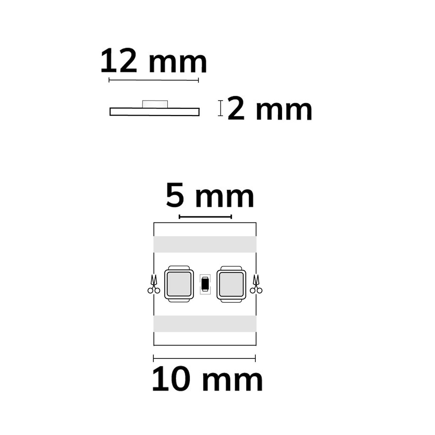 ISOLED LED FC927 Flexband, 12V DC, 10W, IP20, 2700K, CRI90, 140lm/W, 5m Rolle, 200LED/m - 4