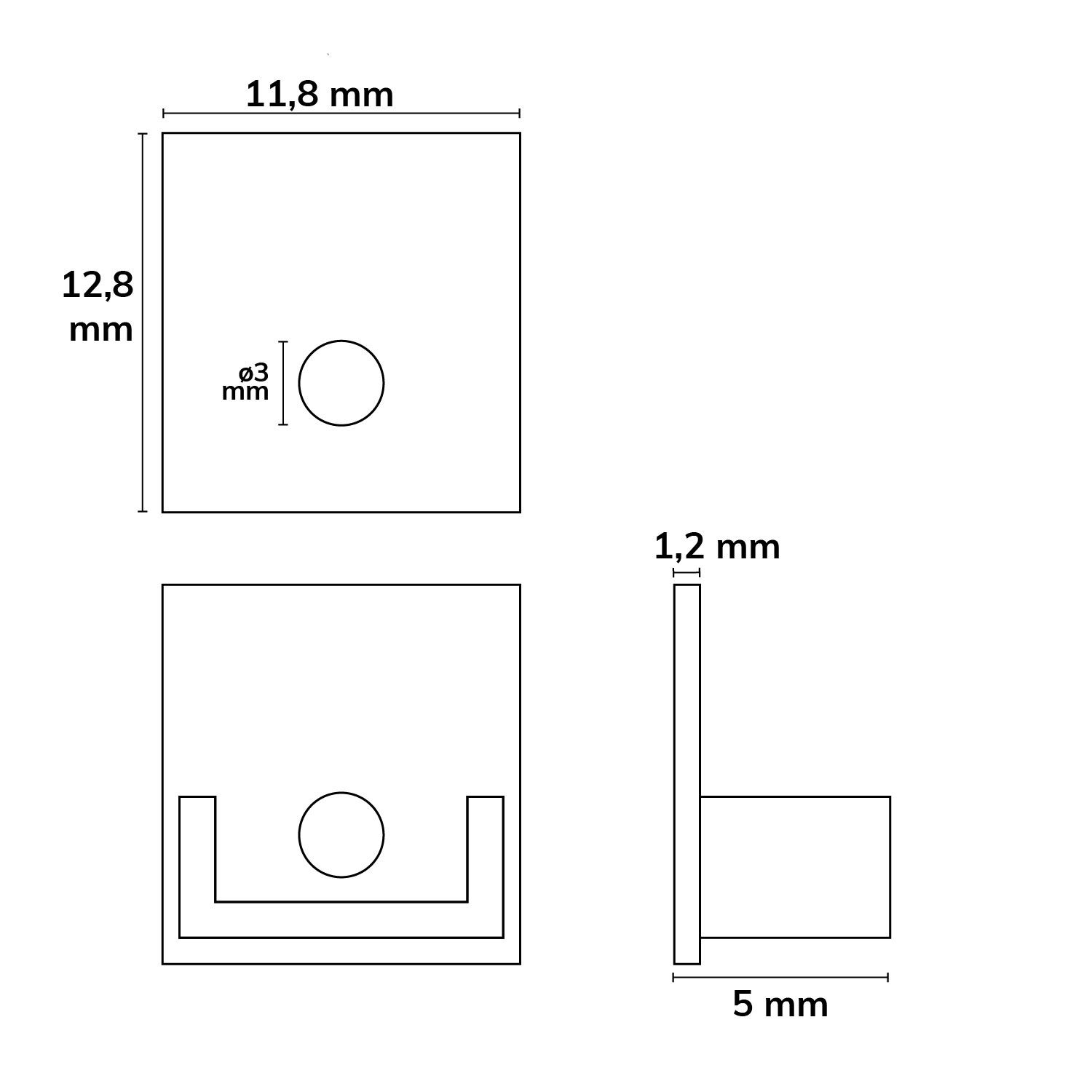 ISOLED Endkappe EC221 für LED Fliesenprofil UP10, mit Kabeldurchführung - 3